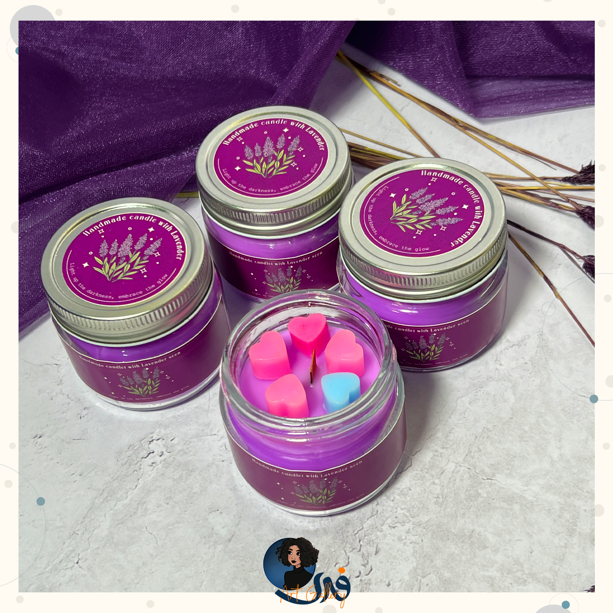 شمع جار معطر لوندر شمع جار معطر لوندر