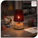 آباژور شارژی چوبی روبی