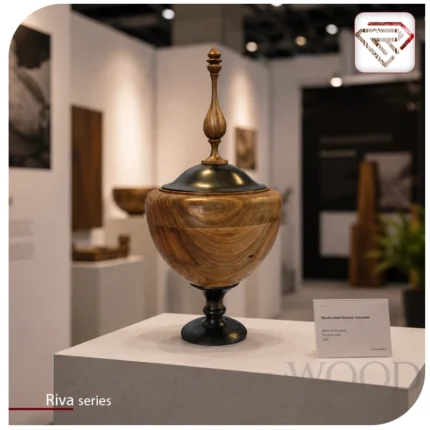 شکلات خوری چوبی پایه دار دو رنگ