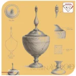 شکلات خوری چوبی پایه دار دو رنگ