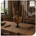 شکلات خوری چوبی پایه دار دو رنگ