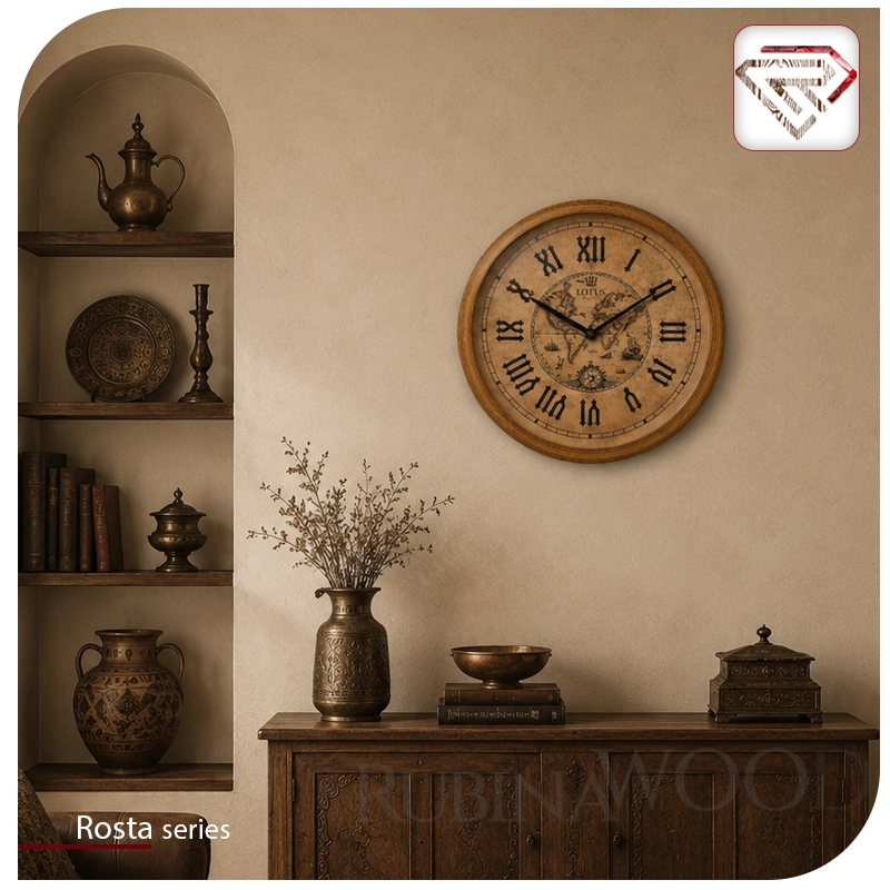 ساعت دیواری لوتوس مدل جهان نما