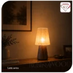 آباژور رومیزی چوبی مدل چوبین